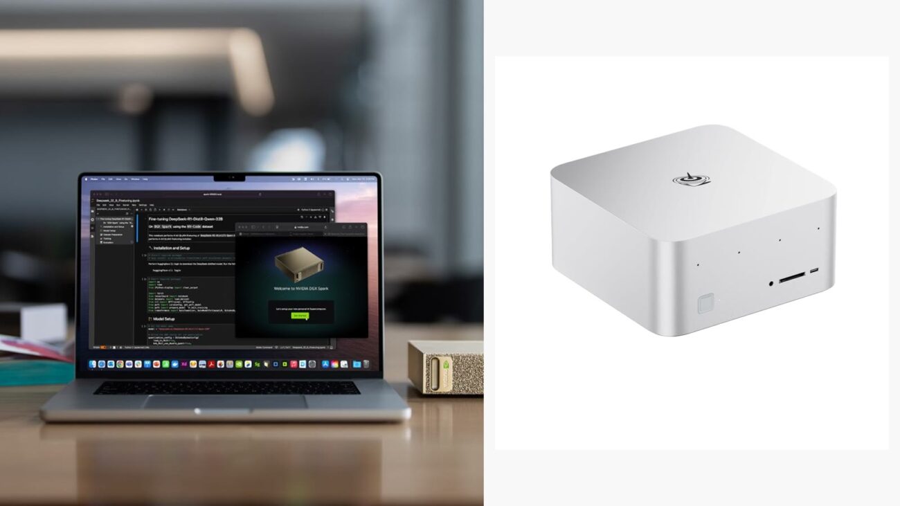 NVIDIA DGX Spark and Beelink GTR9 Pro real product photos side by side